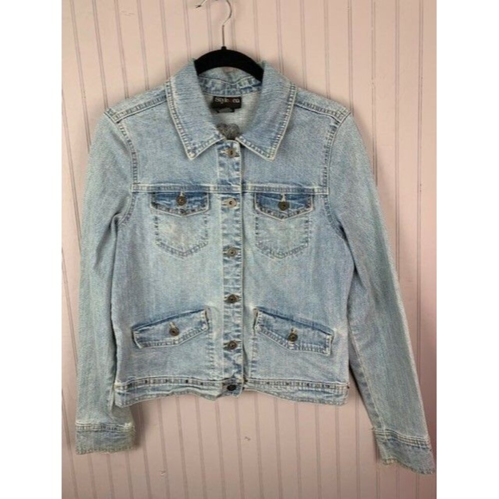 Style & Co Size M Womens Denim Jean Jacket Light Wash